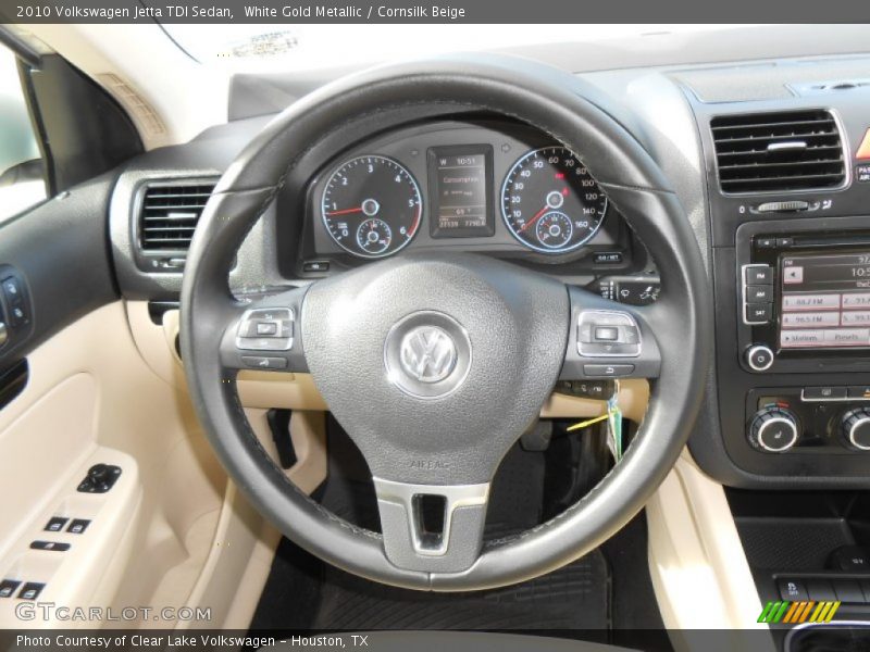 White Gold Metallic / Cornsilk Beige 2010 Volkswagen Jetta TDI Sedan
