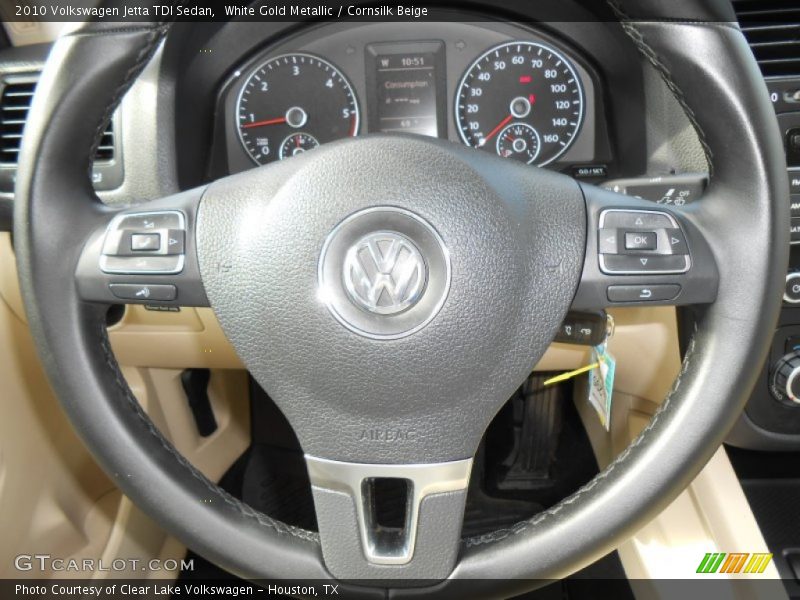 White Gold Metallic / Cornsilk Beige 2010 Volkswagen Jetta TDI Sedan