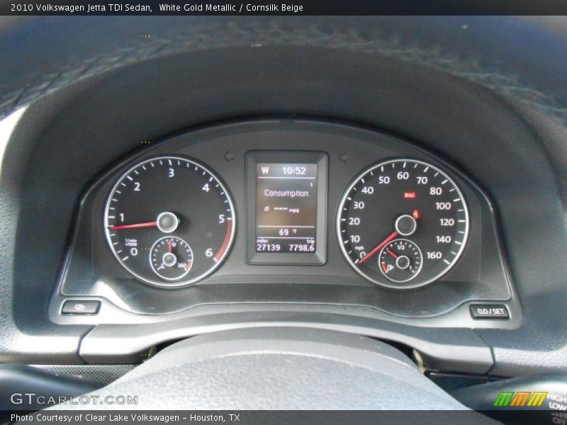 White Gold Metallic / Cornsilk Beige 2010 Volkswagen Jetta TDI Sedan