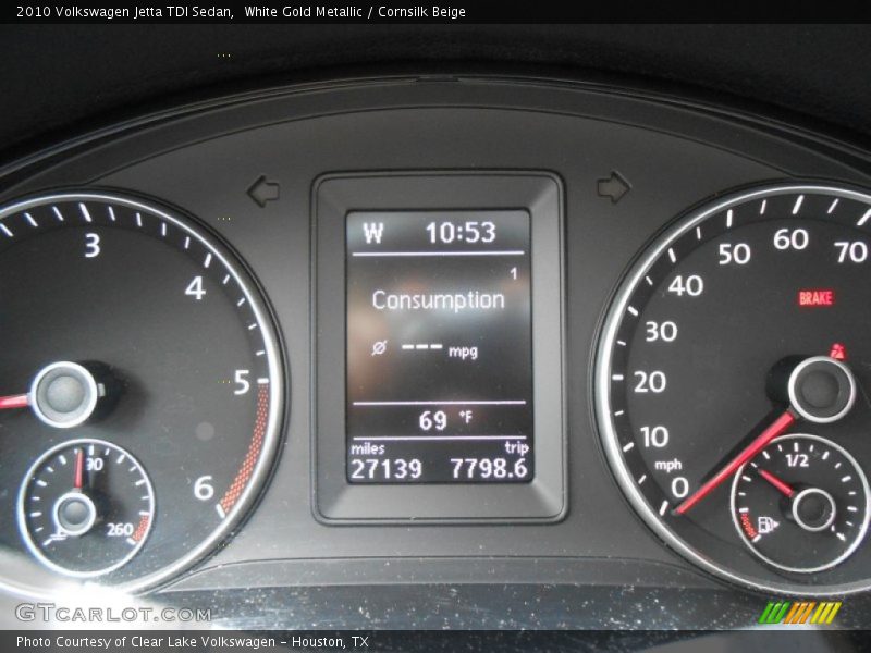 White Gold Metallic / Cornsilk Beige 2010 Volkswagen Jetta TDI Sedan