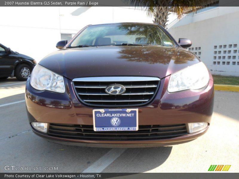 Purple Rain / Beige 2007 Hyundai Elantra GLS Sedan