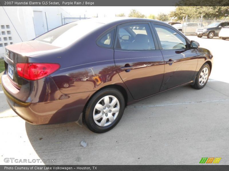 Purple Rain / Beige 2007 Hyundai Elantra GLS Sedan
