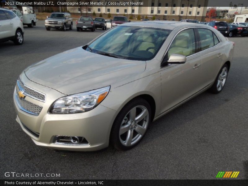 Champagne Silver Metallic / Cocoa/Light Neutral 2013 Chevrolet Malibu LTZ