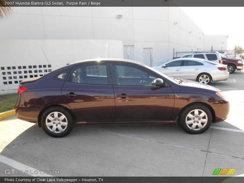 Purple Rain / Beige 2007 Hyundai Elantra GLS Sedan