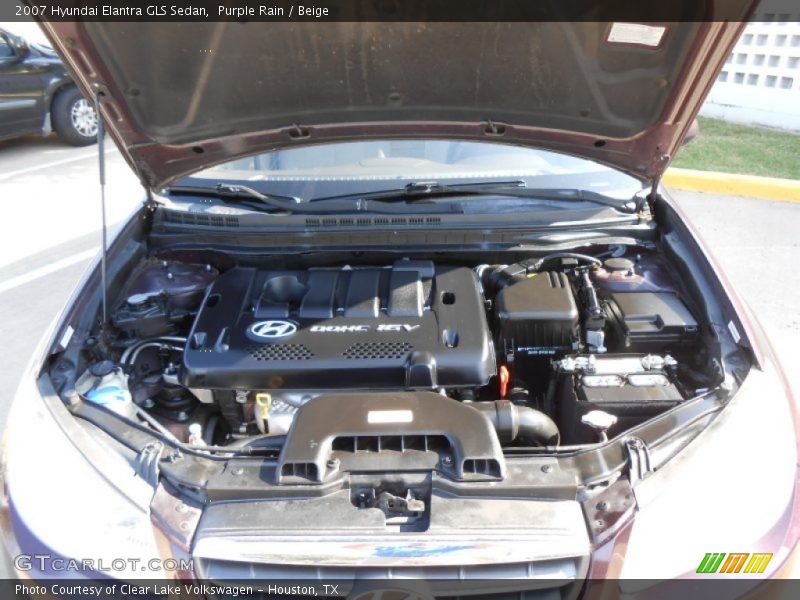 Purple Rain / Beige 2007 Hyundai Elantra GLS Sedan