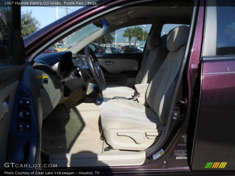 Purple Rain / Beige 2007 Hyundai Elantra GLS Sedan