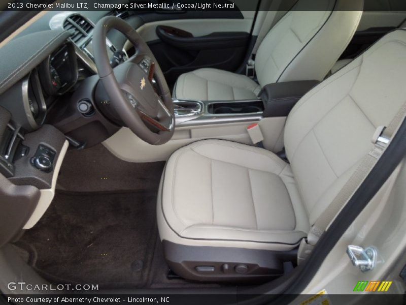 Champagne Silver Metallic / Cocoa/Light Neutral 2013 Chevrolet Malibu LTZ