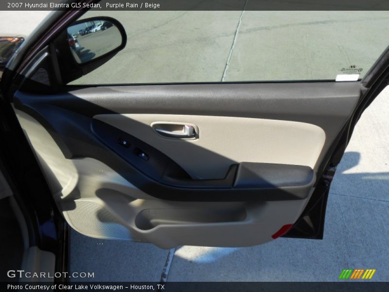 Purple Rain / Beige 2007 Hyundai Elantra GLS Sedan