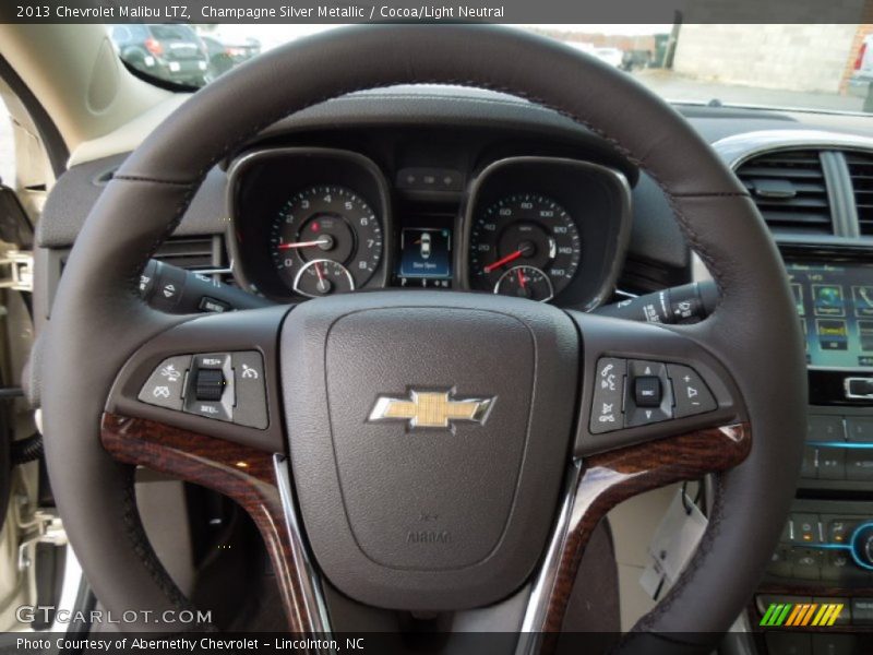 Champagne Silver Metallic / Cocoa/Light Neutral 2013 Chevrolet Malibu LTZ
