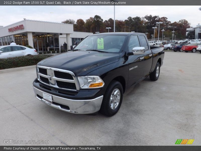 Black / Dark Slate Gray/Medium Graystone 2012 Dodge Ram 1500 SLT Quad Cab