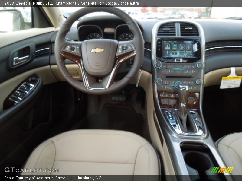 Champagne Silver Metallic / Cocoa/Light Neutral 2013 Chevrolet Malibu LTZ