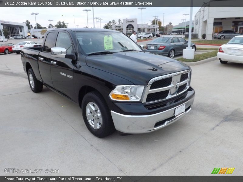 Black / Dark Slate Gray/Medium Graystone 2012 Dodge Ram 1500 SLT Quad Cab