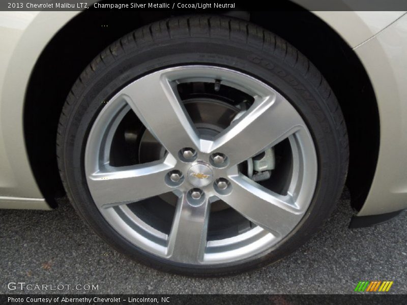 Champagne Silver Metallic / Cocoa/Light Neutral 2013 Chevrolet Malibu LTZ