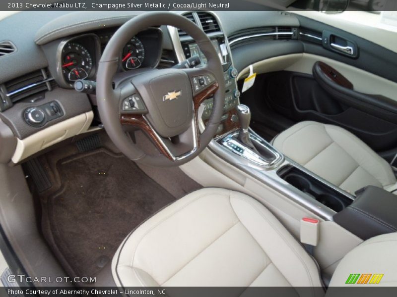 Champagne Silver Metallic / Cocoa/Light Neutral 2013 Chevrolet Malibu LTZ