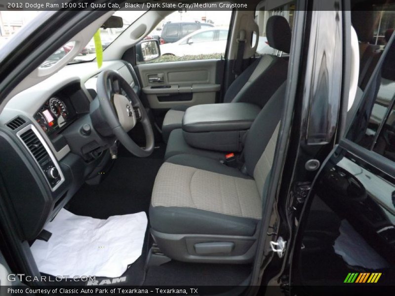 Black / Dark Slate Gray/Medium Graystone 2012 Dodge Ram 1500 SLT Quad Cab
