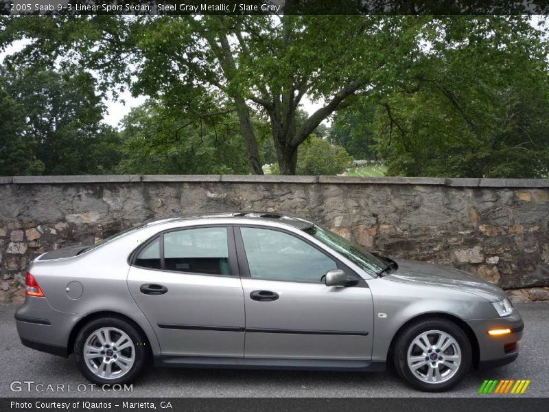 Steel Gray Metallic / Slate Gray 2005 Saab 9-3 Linear Sport Sedan