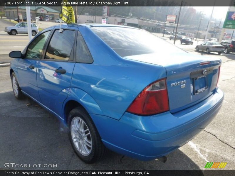 Aqua Blue Metallic / Charcoal/Light Flint 2007 Ford Focus ZX4 SE Sedan