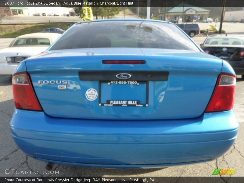 Aqua Blue Metallic / Charcoal/Light Flint 2007 Ford Focus ZX4 SE Sedan