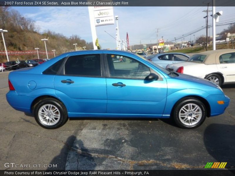 Aqua Blue Metallic / Charcoal/Light Flint 2007 Ford Focus ZX4 SE Sedan