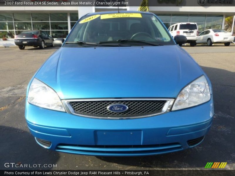 Aqua Blue Metallic / Charcoal/Light Flint 2007 Ford Focus ZX4 SE Sedan