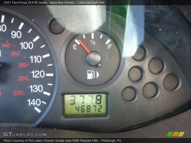 Aqua Blue Metallic / Charcoal/Light Flint 2007 Ford Focus ZX4 SE Sedan