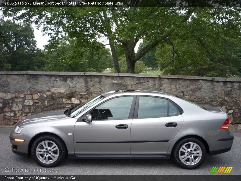 Steel Gray Metallic / Slate Gray 2005 Saab 9-3 Linear Sport Sedan