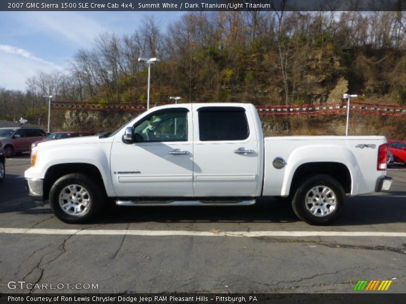 Summit White / Dark Titanium/Light Titanium 2007 GMC Sierra 1500 SLE Crew Cab 4x4