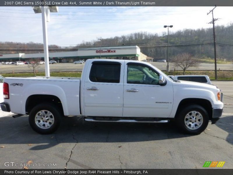 Summit White / Dark Titanium/Light Titanium 2007 GMC Sierra 1500 SLE Crew Cab 4x4