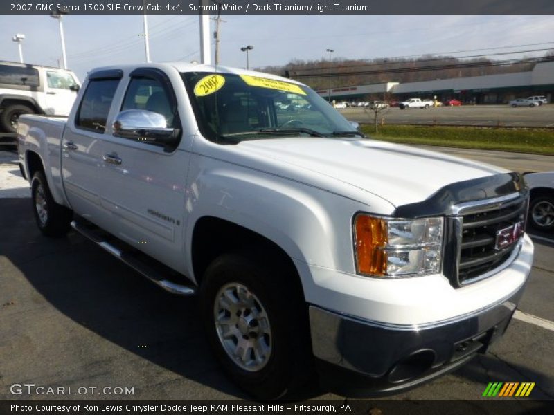 Summit White / Dark Titanium/Light Titanium 2007 GMC Sierra 1500 SLE Crew Cab 4x4