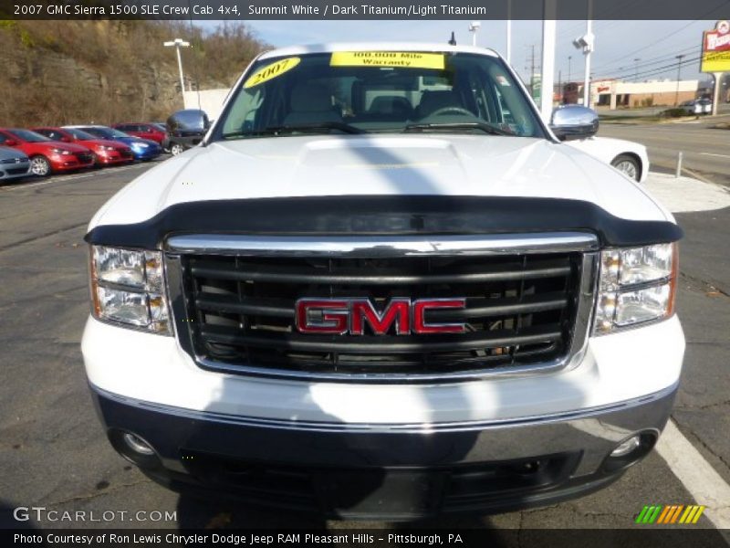 Summit White / Dark Titanium/Light Titanium 2007 GMC Sierra 1500 SLE Crew Cab 4x4
