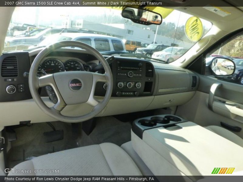Summit White / Dark Titanium/Light Titanium 2007 GMC Sierra 1500 SLE Crew Cab 4x4