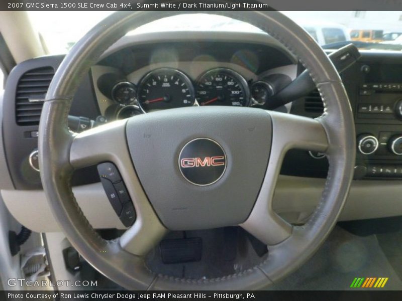 Summit White / Dark Titanium/Light Titanium 2007 GMC Sierra 1500 SLE Crew Cab 4x4