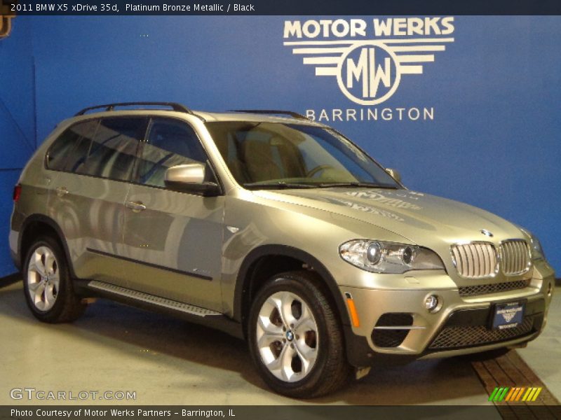 Platinum Bronze Metallic / Black 2011 BMW X5 xDrive 35d