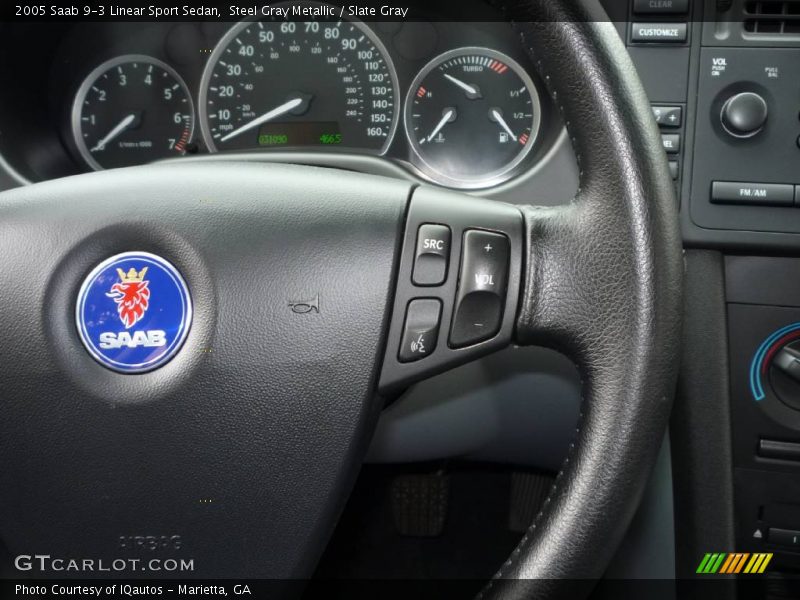 Steel Gray Metallic / Slate Gray 2005 Saab 9-3 Linear Sport Sedan