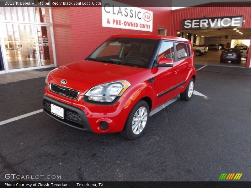 Molten Red / Black Soul Logo Cloth 2013 Kia Soul +