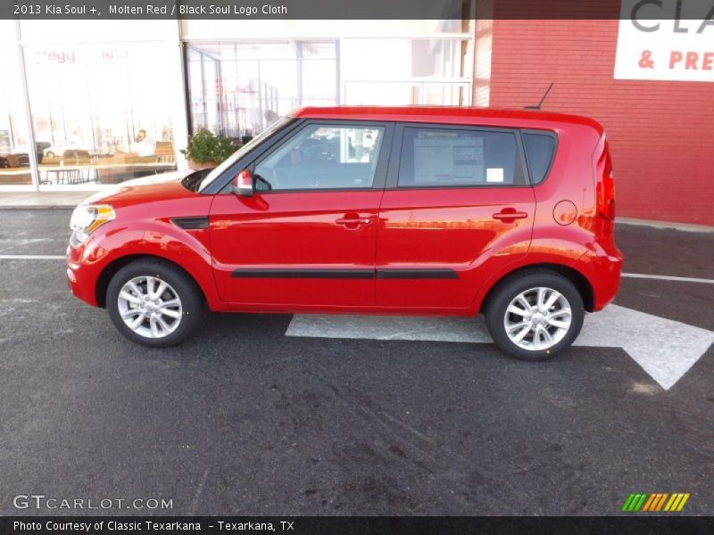 Molten Red / Black Soul Logo Cloth 2013 Kia Soul +