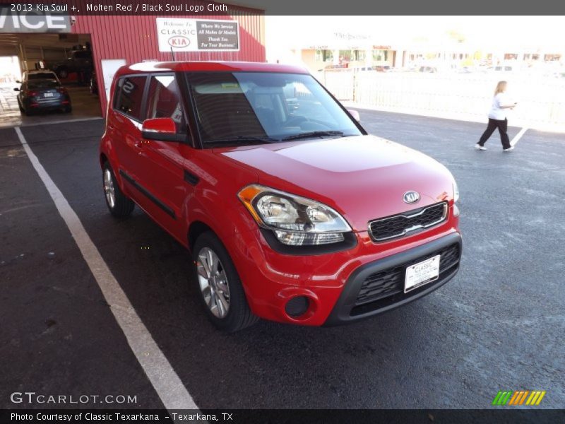Molten Red / Black Soul Logo Cloth 2013 Kia Soul +