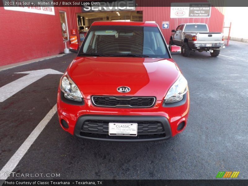 Molten Red / Black Soul Logo Cloth 2013 Kia Soul +