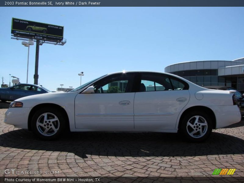Ivory White / Dark Pewter 2003 Pontiac Bonneville SE