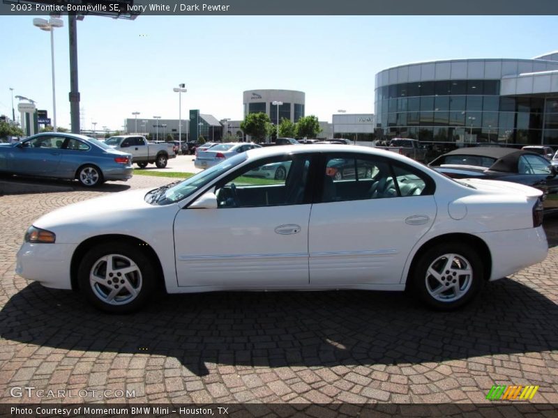 Ivory White / Dark Pewter 2003 Pontiac Bonneville SE