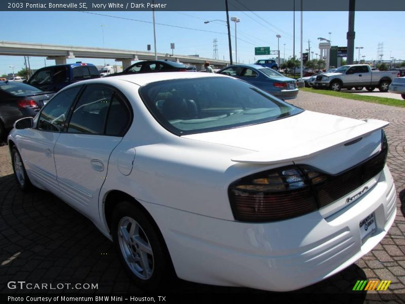 Ivory White / Dark Pewter 2003 Pontiac Bonneville SE
