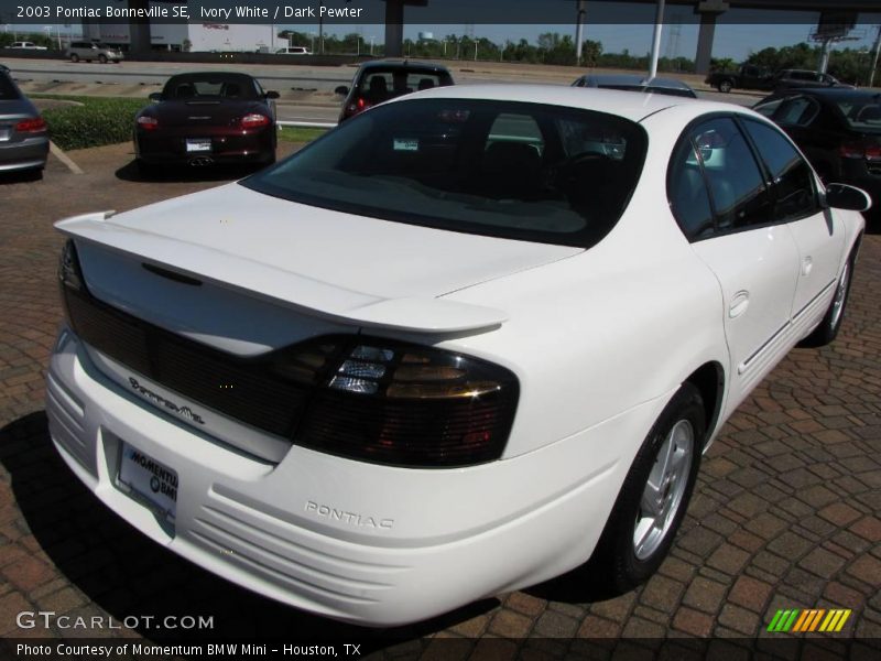 Ivory White / Dark Pewter 2003 Pontiac Bonneville SE