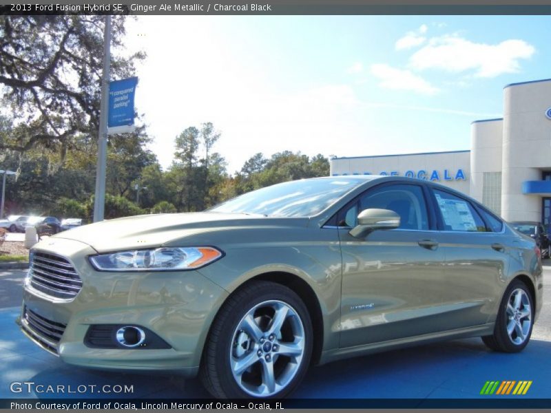 Ginger Ale Metallic / Charcoal Black 2013 Ford Fusion Hybrid SE
