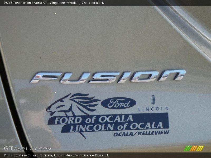 Ginger Ale Metallic / Charcoal Black 2013 Ford Fusion Hybrid SE
