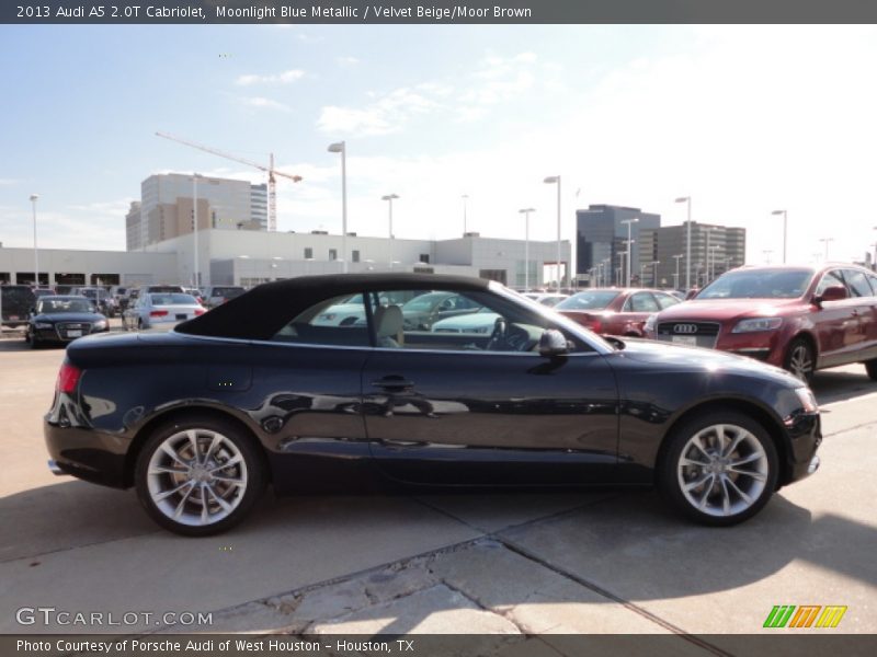 Moonlight Blue Metallic / Velvet Beige/Moor Brown 2013 Audi A5 2.0T Cabriolet