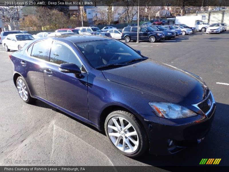 Deep Sea Blue Mica / Black 2011 Lexus IS 250 AWD