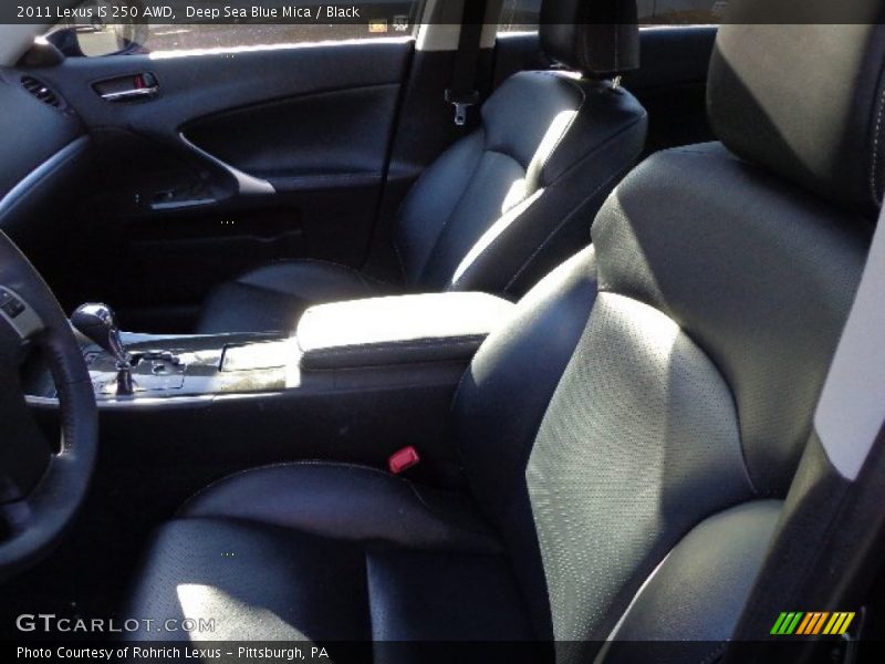 Deep Sea Blue Mica / Black 2011 Lexus IS 250 AWD