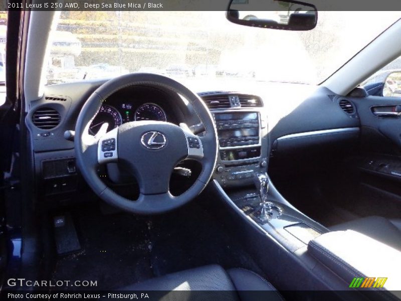 Deep Sea Blue Mica / Black 2011 Lexus IS 250 AWD