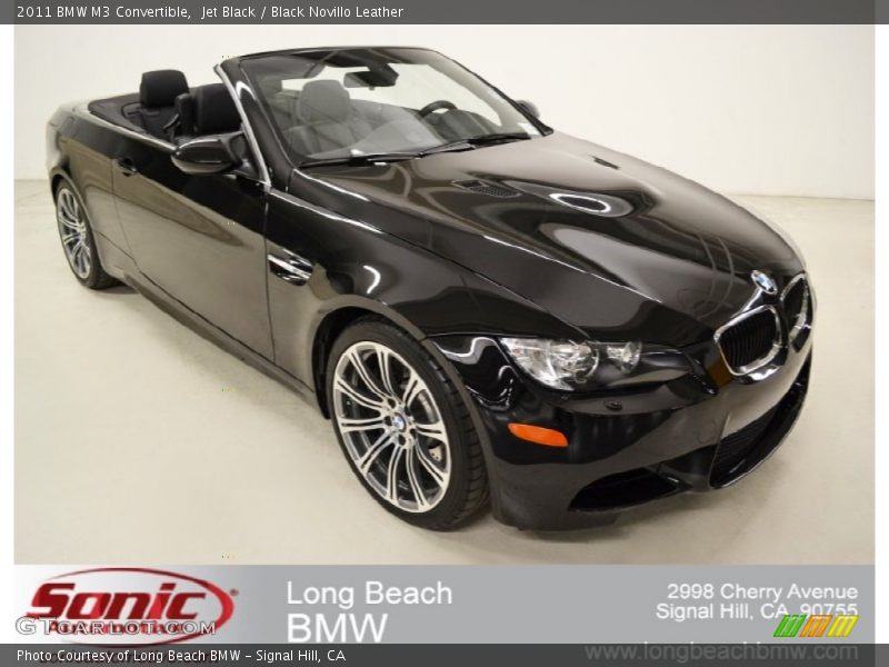 Jet Black / Black Novillo Leather 2011 BMW M3 Convertible