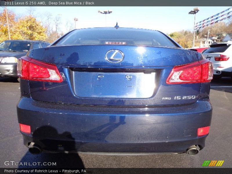 Deep Sea Blue Mica / Black 2011 Lexus IS 250 AWD